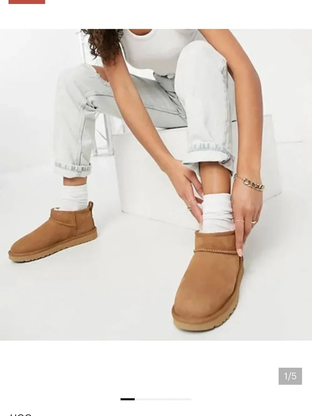 UGG Chestnut Classic Ultra Mini Fur Lined Boots size 8